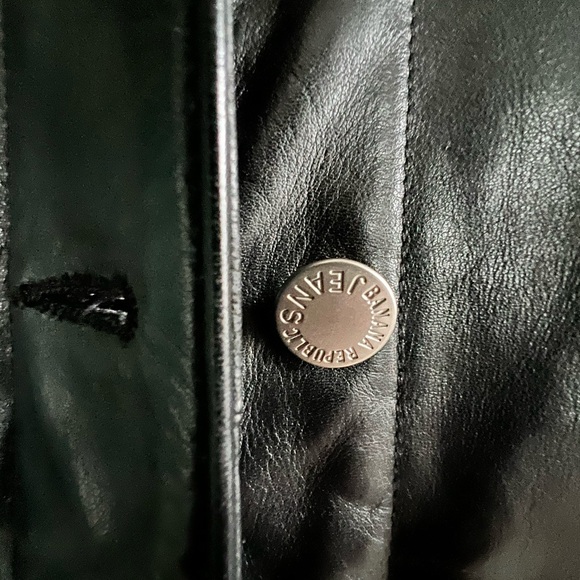 Y2K Banana Republic Black Leather Jacket XS - Picture 5 of 5